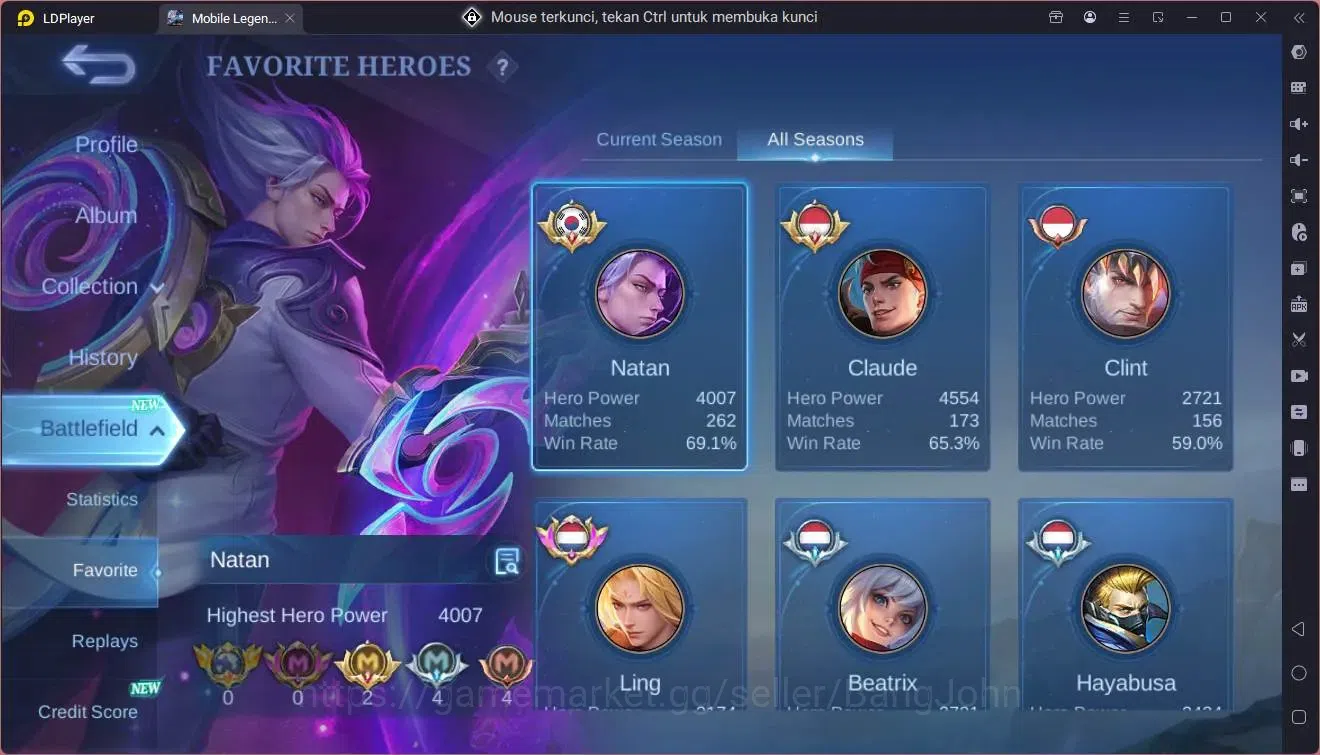 Mobile Legends: Bang Bang Accounts Global|Hero 92|Skin 156|Expert|Sanrio Floryn|CC Na image 4