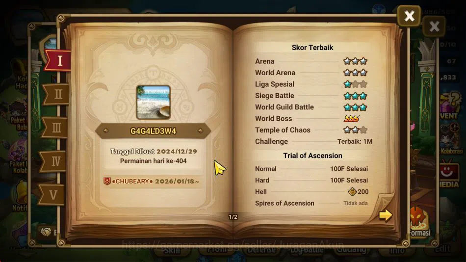 Summoners War: Sky Arena Accounts ASIA Lv 100|1 LD(Maximilian)|40 NB5 Total(Chiwu,Ma image 3