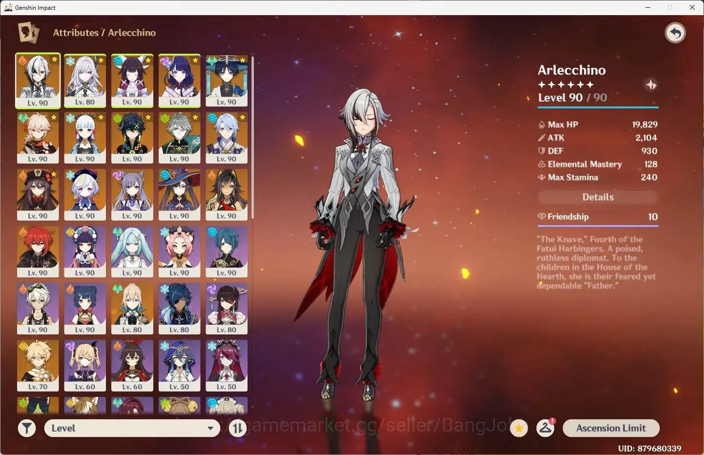 Genshin Impact Accounts Asia|AR 59|11 Limit+3 Sign|Arlecchino,Skrik,Columb image 2