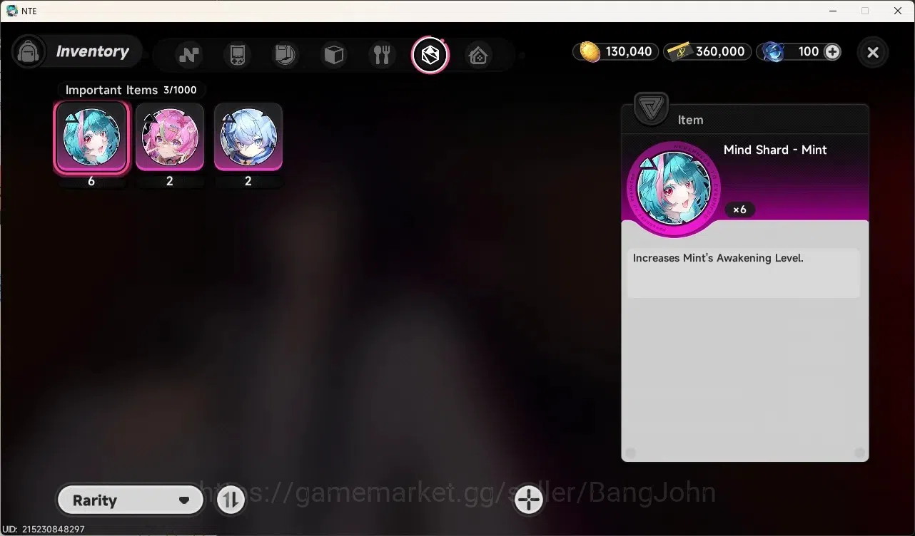 Neverness to Everness Accounts NA|Lv. 3|Starter|1 S-Class [Shinku + Sign] |S-Class Selec On |Mc Female|TakeMail Check SS 11