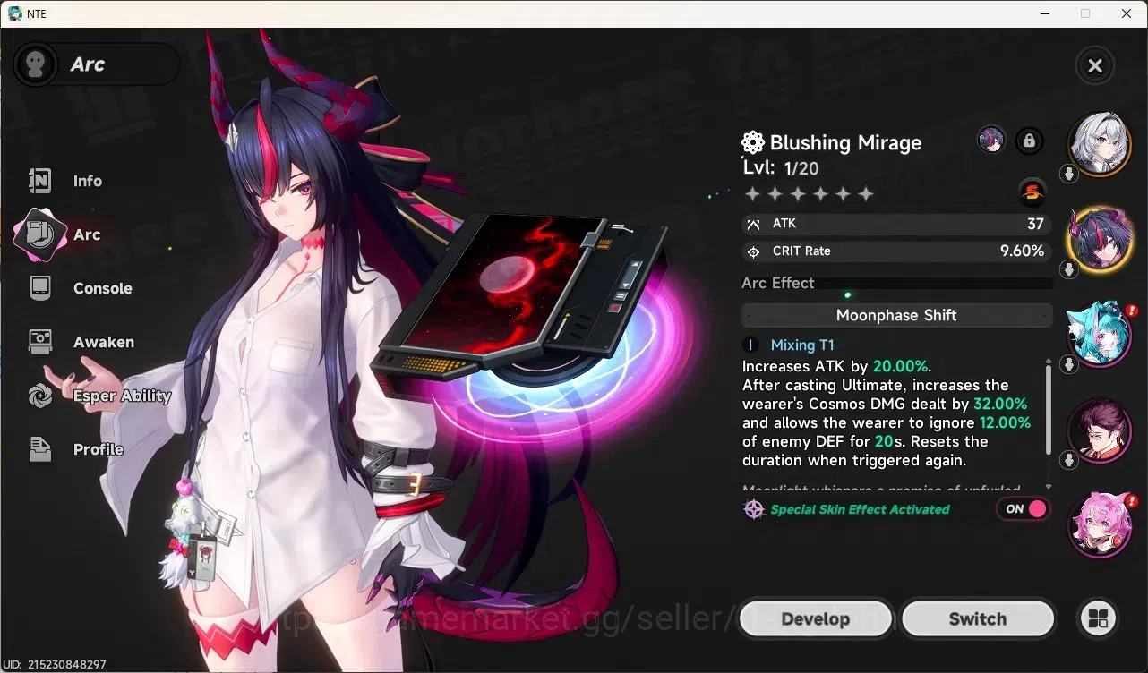 Neverness to Everness Accounts NA|Lv. 3|Starter|1 S-Class [Shinku + Sign] |S-Class Selec On |Mc Female|TakeMail Check SS 3