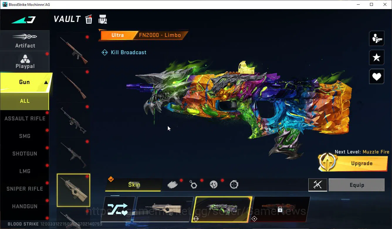 Blood Strike Accounts Mid-Tier ASIA|1 ETERNAL M700-Retribution|1 Melee Dual Blades|8 UL[Ethan,Lucian,VAL,Etc]|Collab Bleach 12