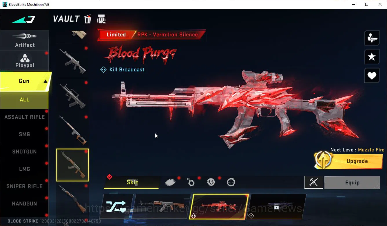 Blood Strike Accounts Mid-Tier ASIA|1 ETERNAL M700-Retribution|1 Melee Dual Blades|8 UL[Ethan,Lucian,VAL,Etc]|Collab Bleach 14