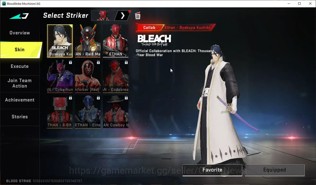 Blood Strike Accounts Mid-Tier ASIA|1 ETERNAL M700-Retribution|1 Melee Dual Blades|8 UL[Ethan,Lucian,VAL,Etc]|Collab Bleach 4