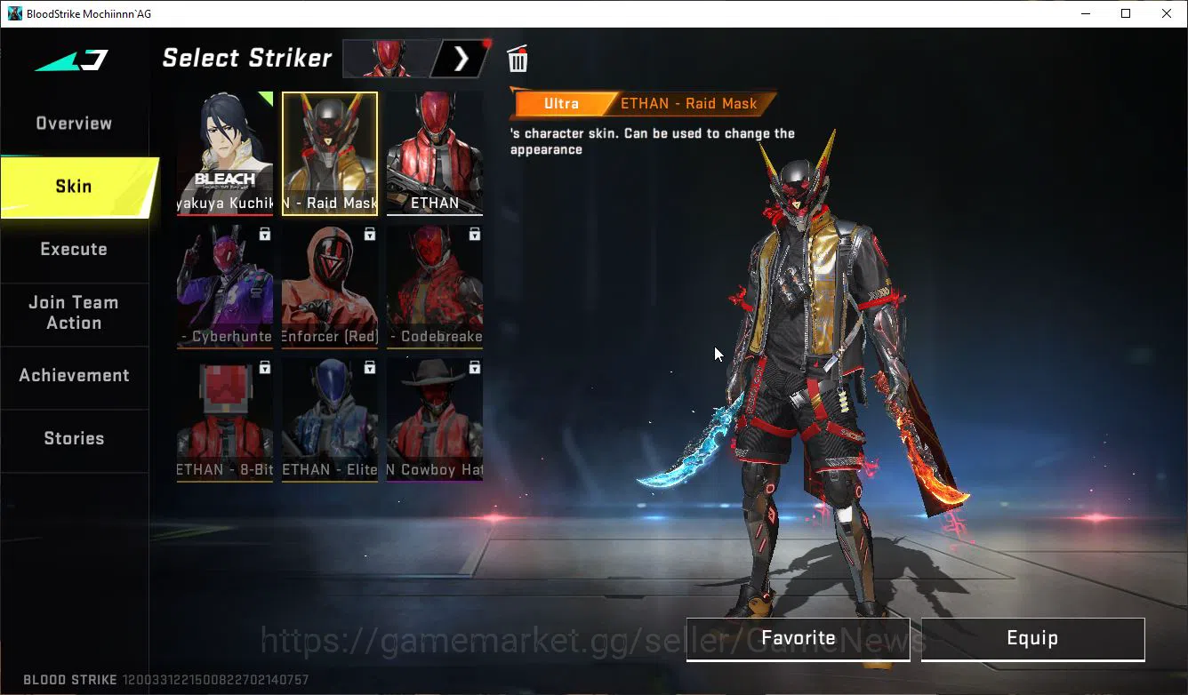 Blood Strike Accounts Mid-Tier ASIA|1 ETERNAL M700-Retribution|1 Melee Dual Blades|8 UL[Ethan,Lucian,VAL,Etc]|Collab Bleach 5
