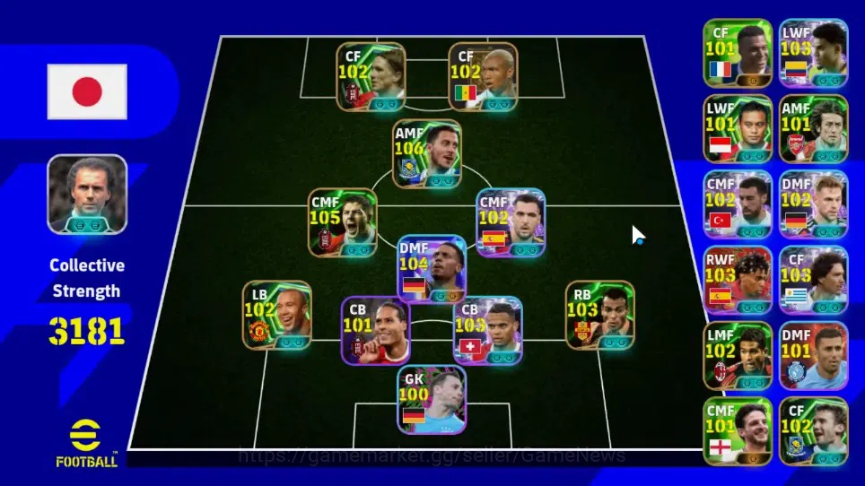 eFootball Accounts Legends & Iconic Players Android|12 Epic Eden Hazard,Steven Gerrard,Cafu,Fernando Torres,Etc|Show Time 1