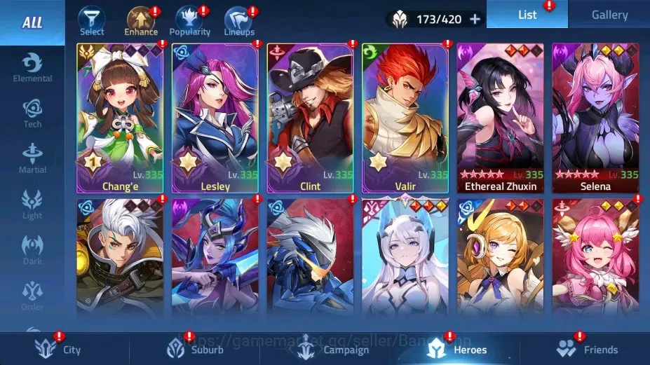 Mobile Legends: Adventure Accounts Global |LV 125|66020k Power |VIP 9|Camp 59-39|Hero 173|3 UR[Alina,Crocell,Rista]|16 5
