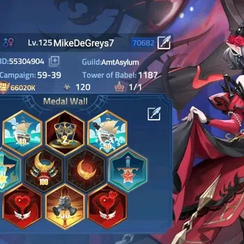 Mobile Legends: Adventure Accounts Global |LV 125|66020k Power |VIP 9|Camp 59-39|Hero 173|3 UR[Alina,Crocell,Rista]|16