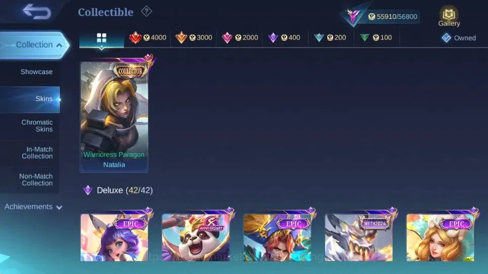 Mobile Legends: Bang Bang Accounts Global|Hero 132|Skin 262|Renowned|Collector Natali image 14
