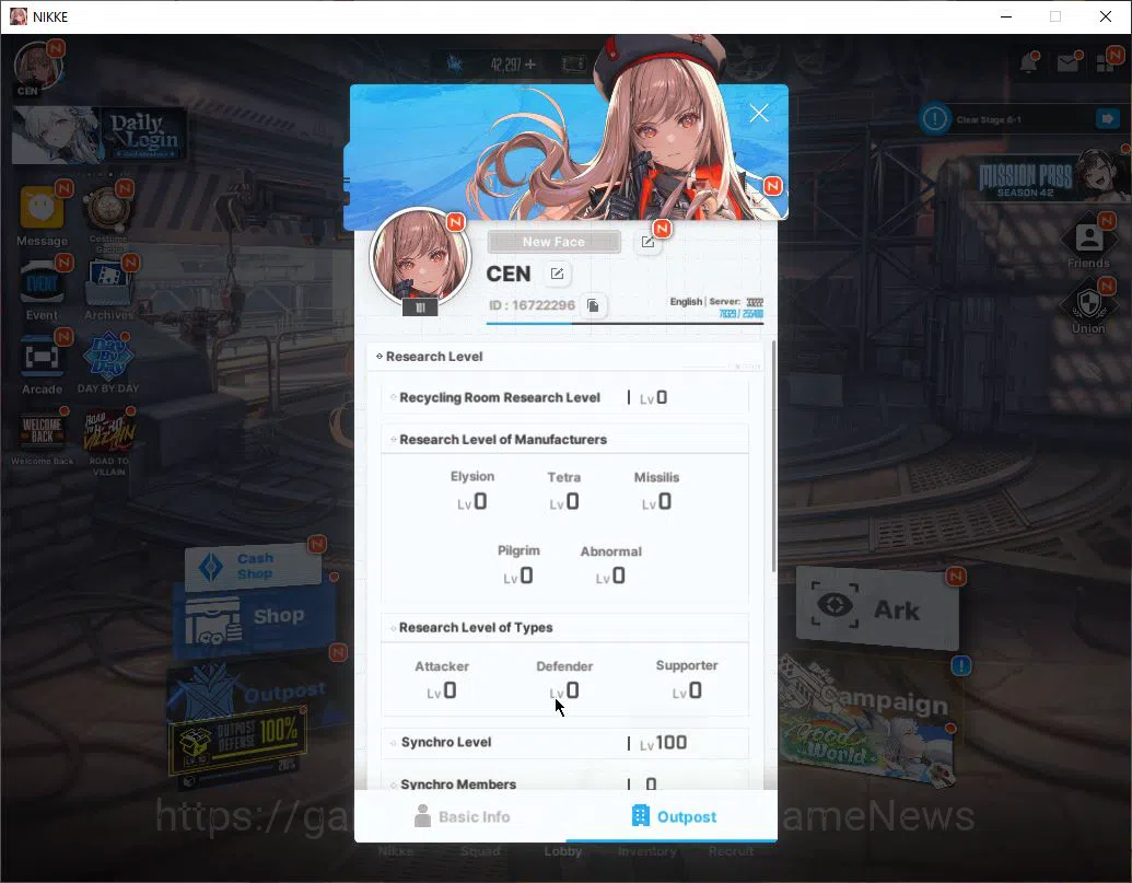Goddess of Victory: Nikke Accounts Global|9 SSR|SyncLV100|Gem 42k|(Collab Clarie,Kuru image 11