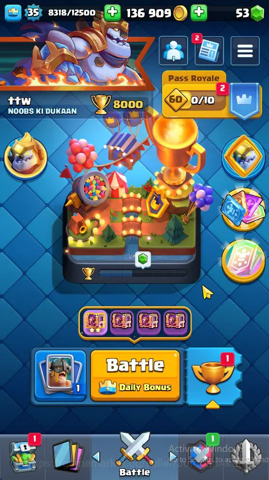 Clash Royale Starter Lvl 35|Trophy 8000|KTL 12|Limited Skin|Card 121| 1 image 1
