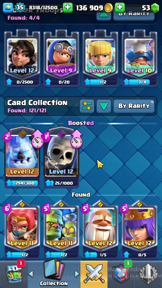 Clash Royale Accounts Starter Lvl 35|Trophy 8000|KTL 12|Limited Skin|Card 121| 1 Hero 6 EVO 8 Champ 21 Legendary 33 Epic,30 3