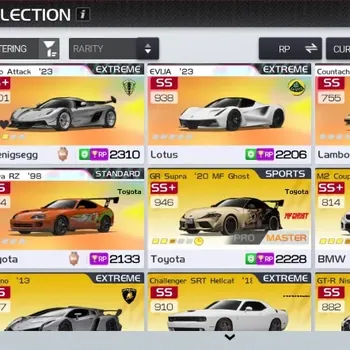 Racing Master Accounts SEA |Lv 45|4 PL Cars (Jesko E3, EVIJA, Countach LP400, Supra RZ)+2 MF Ghost (GR Supra E2, GT-R