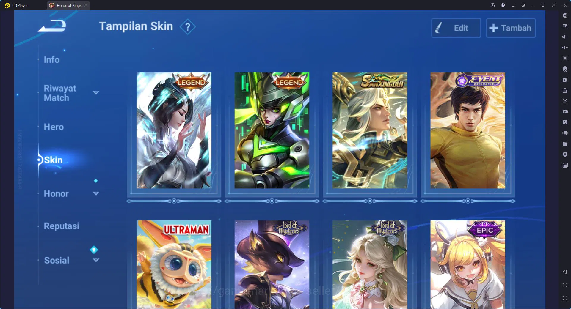 Honor of Kings Accounts Rare Skin GLOBAL|HERO 50,SKIN 49,Legend Consurt,Legend LadySun,Good Acc,many skin Event/Limited cek 2