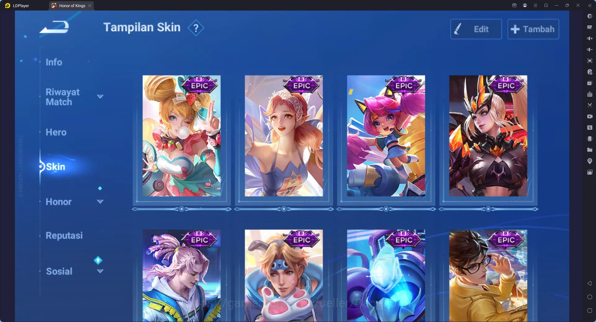 Honor of Kings Accounts Rare Skin GLOBAL|HERO 50,SKIN 49,Legend Consurt,Legend LadySun,Good Acc,many skin Event/Limited cek 3