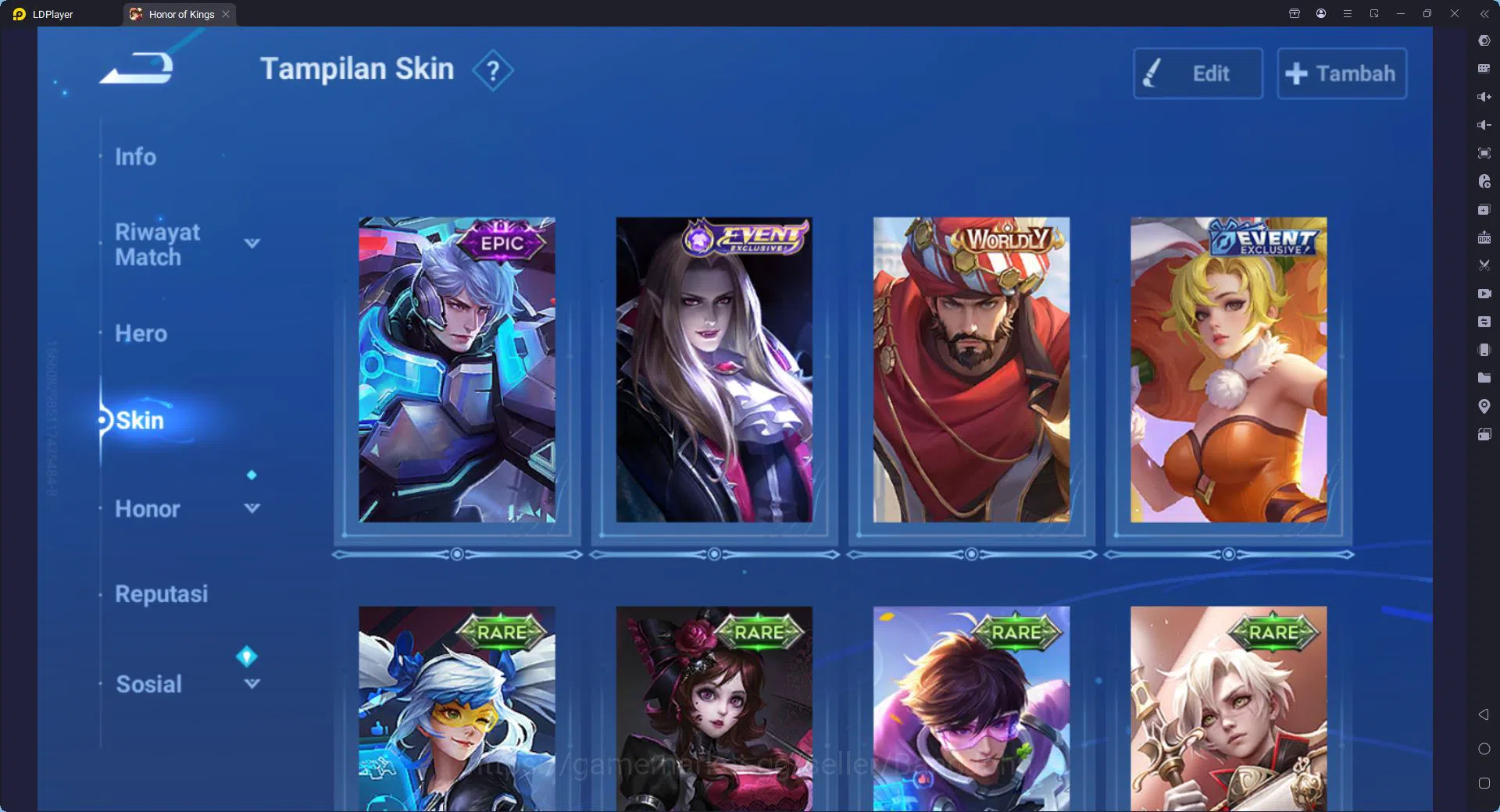Honor of Kings Accounts Rare Skin GLOBAL|HERO 50,SKIN 49,Legend Consurt,Legend LadySun,Good Acc,many skin Event/Limited cek 4
