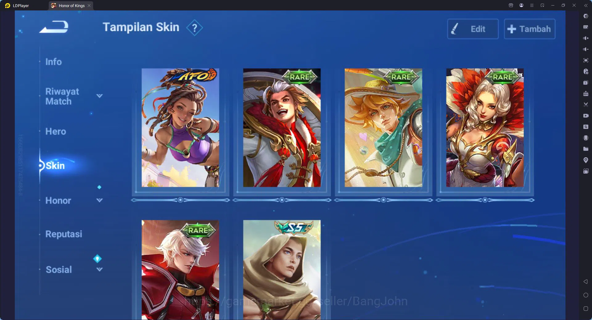 Honor of Kings Accounts Rare Skin GLOBAL|HERO 50,SKIN 49,Legend Consurt,Legend LadySun,Good Acc,many skin Event/Limited cek 5