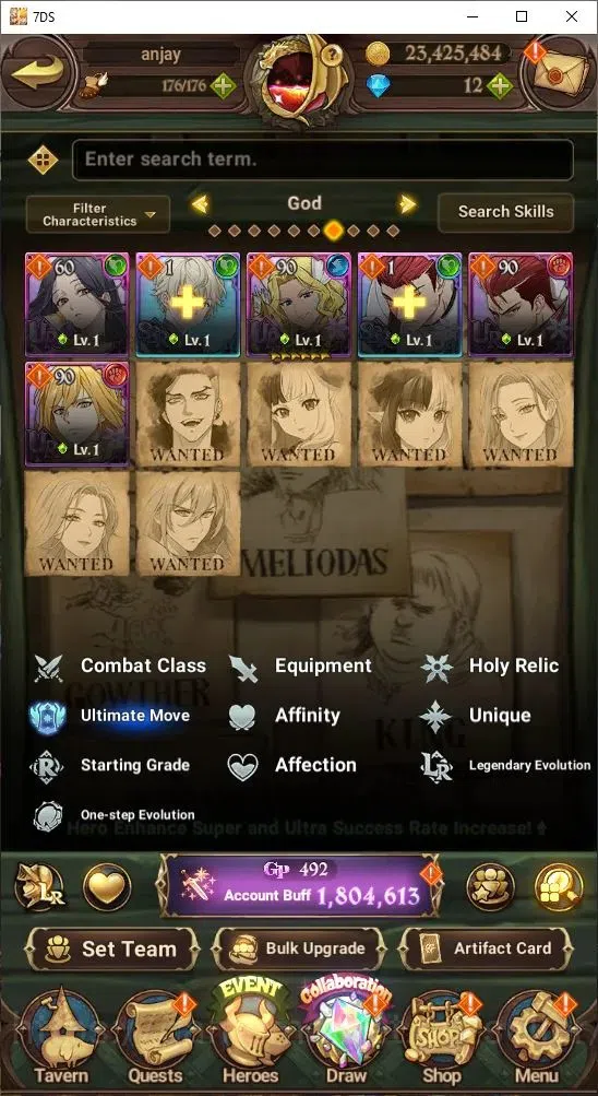 The Seven Deadly Sins: Grand Cross Accounts Endgame Global|1,8 M CC | UR: Meliodas Lv100, Elizabeth Lv100, Diane Lv100 13
