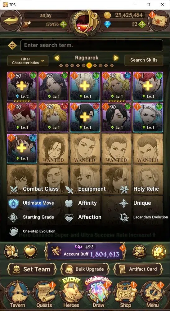 The Seven Deadly Sins: Grand Cross Accounts Endgame Global|1,8 M CC | UR: Meliodas Lv100, Elizabeth Lv100, Diane Lv100 14