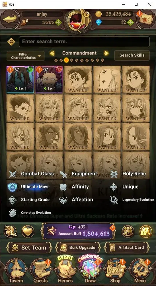 The Seven Deadly Sins: Grand Cross Accounts Endgame Global|1,8 M CC | UR: Meliodas Lv100, Elizabeth Lv100, Diane Lv100 17