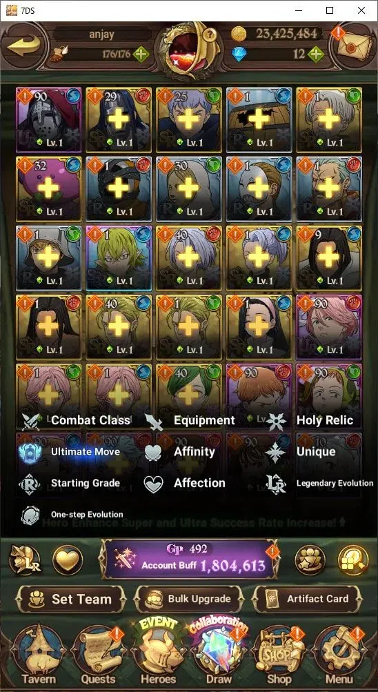 The Seven Deadly Sins: Grand Cross Accounts Endgame Global|1,8 M CC | UR: Meliodas Lv100, Elizabeth Lv100, Diane Lv100 20