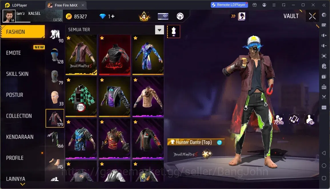 Free Fire Accounts Indonesia | 2 EVO (MP5 Lv5, Woodpecker Lv4)| 2 M188:Terrano Burst, Mamba Gnaw| Electrify Bunny Backpack 11