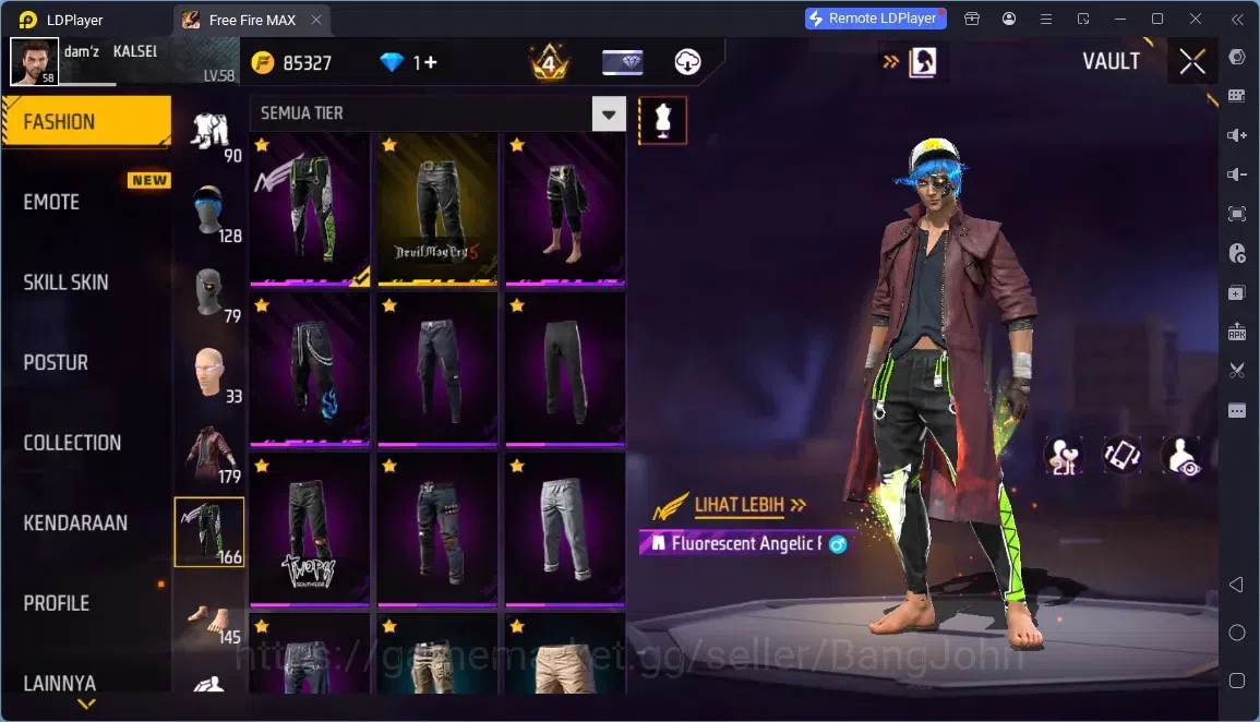 Free Fire Accounts Indonesia | 2 EVO (MP5 Lv5, Woodpecker Lv4)| 2 M188:Terrano Burst, Mamba Gnaw| Electrify Bunny Backpack 12