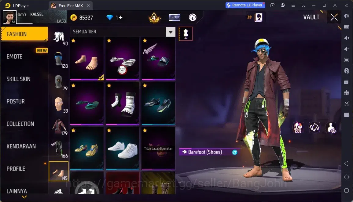 Free Fire Accounts Indonesia | 2 EVO (MP5 Lv5, Woodpecker Lv4)| 2 M188:Terrano Burst, Mamba Gnaw| Electrify Bunny Backpack 13