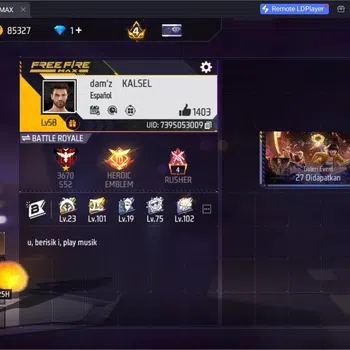 Free Fire Accounts Indonesia | 2 EVO (MP5 Lv5, Woodpecker Lv4)| 2 M188:Terrano Burst, Mamba Gnaw| Electrify Bunny Backpack