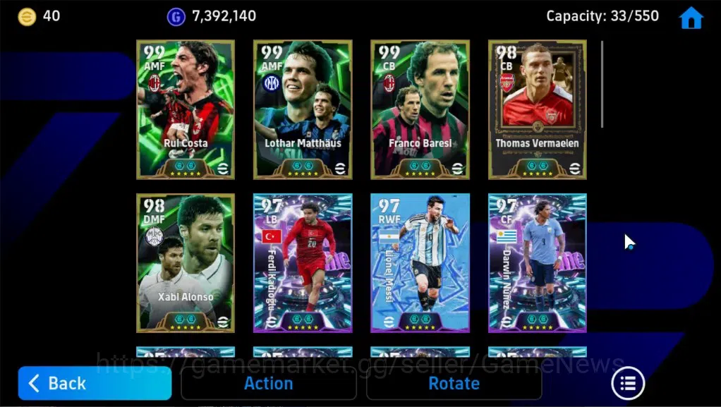 eFootball Accounts Legends & Iconic Players Android|17Epic,Rui Costa,Lothar Matthaus,Franco Baresl,Thomas Vermaelen,Xabi 6