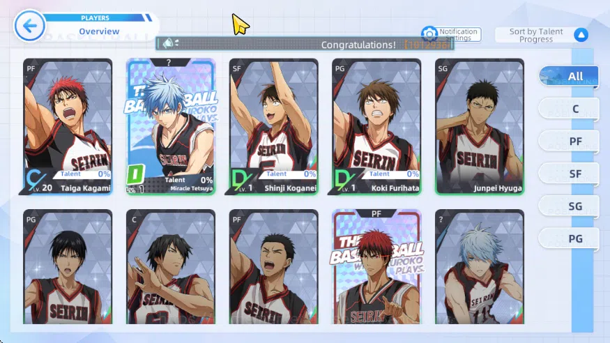 Kuroko's Basketball Street Rivals Accounts SEA | SV 21 Lvl 3 | Miracle Kuroko + 3 other chara image 2