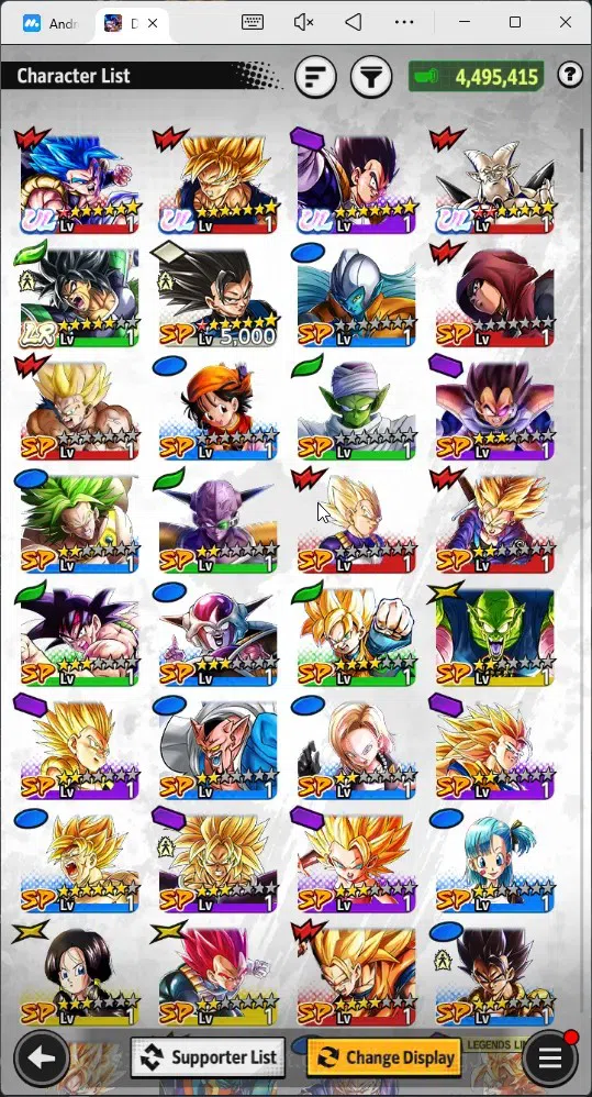 Dragon Ball Legends Accounts High-End Android |Lvl 146|4.49M Total Power|569 CC|1 LR|4 UL|LR Broly Fury|UL Omega 12