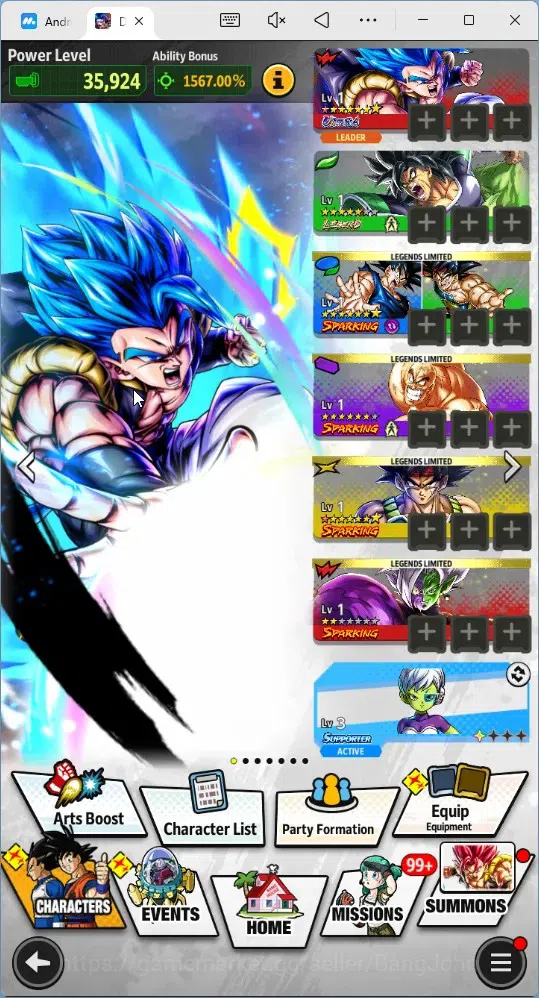 Dragon Ball Legends Accounts High-End Android |Lvl 146|4.49M Total Power|569 CC|1 LR|4 UL|LR Broly Fury|UL Omega 14