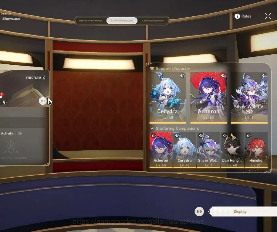 Honkai Star Rail Accounts Asia|TL 60|5 Limited|CerydraE2+Sign,Acheron,Silver image 2