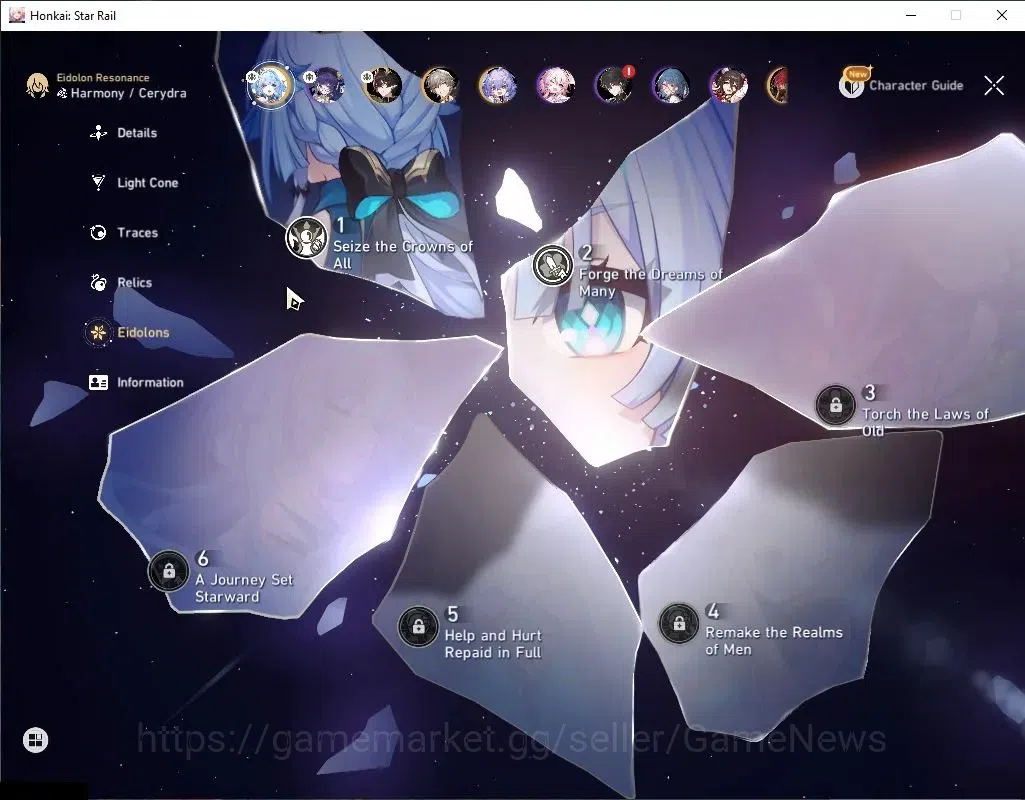 Honkai Star Rail Accounts Asia|TL 60|5 Limited|CerydraE2+Sign,Acheron,Silver image 5