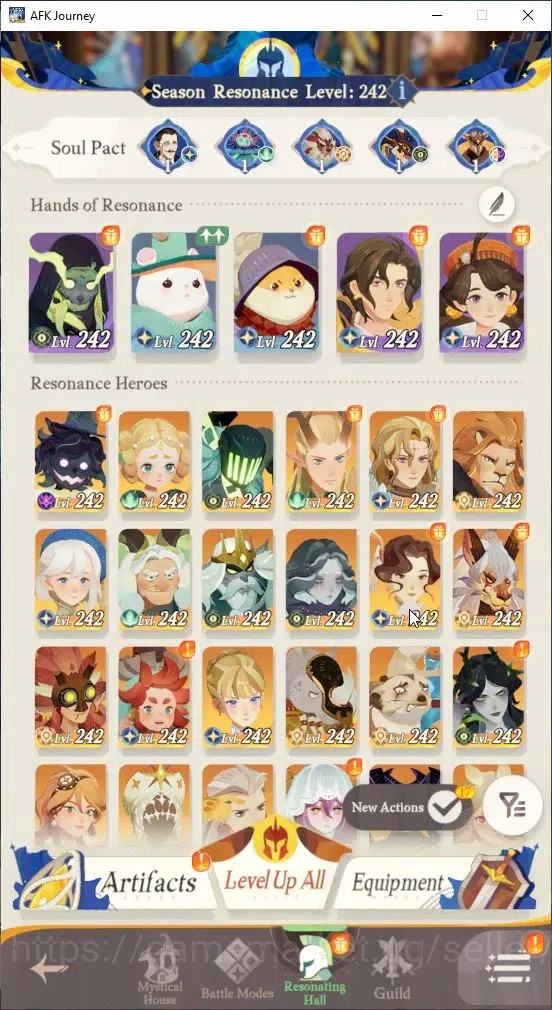 AFK Journey Accounts GLOBAL S466|Ready Gacha|6 Hero Selector|29 S Char[ image 1