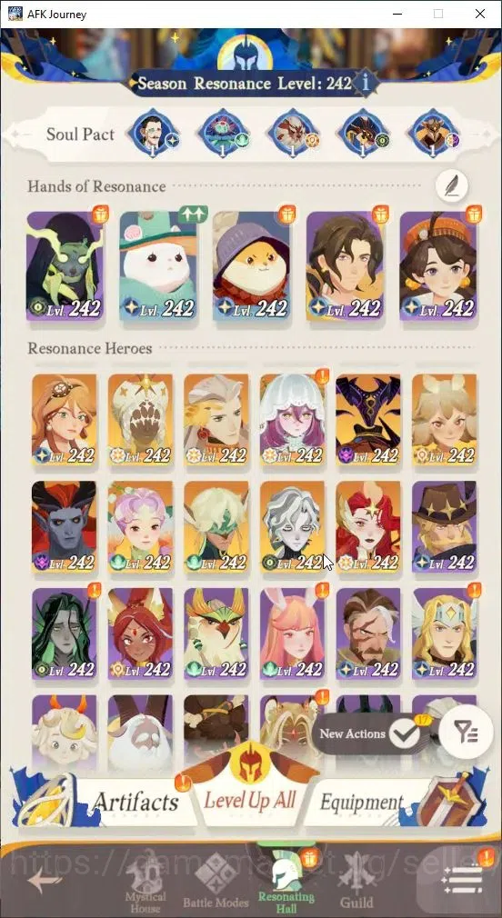 AFK Journey Accounts GLOBAL S466|Ready Gacha|6 Hero Selector|29 S Char[ image 2