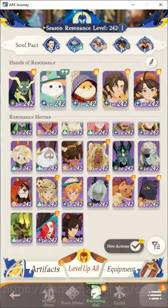 AFK Journey Accounts GLOBAL S466|Ready Gacha|6 Hero Selector|29 S Char[ image 3