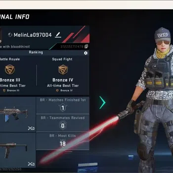 Blood Strike Accounts Others ASIA | 1 Ultra Melee: Lightblade-Dark Force|3 Legendary Gun|1 Ultra Vehicle|1 Epic Name