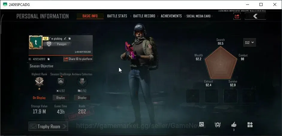 Arena Breakout Accounts MOBILE|Lv30|SV 17.9M|CV 14M|Rebel Glase,Quickhack  image 2