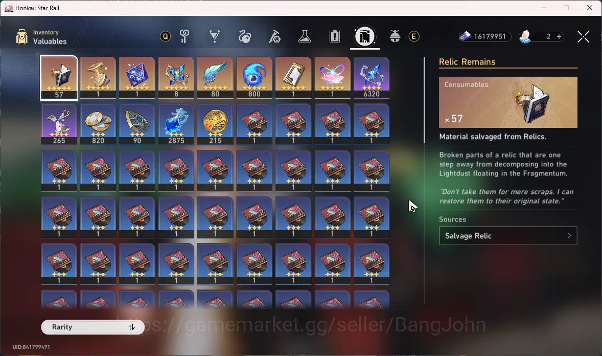 Honkai Star Rail Accounts ASIA | TL 64 | 8 Limit | Ashveil | Hysilens | Blac image 10