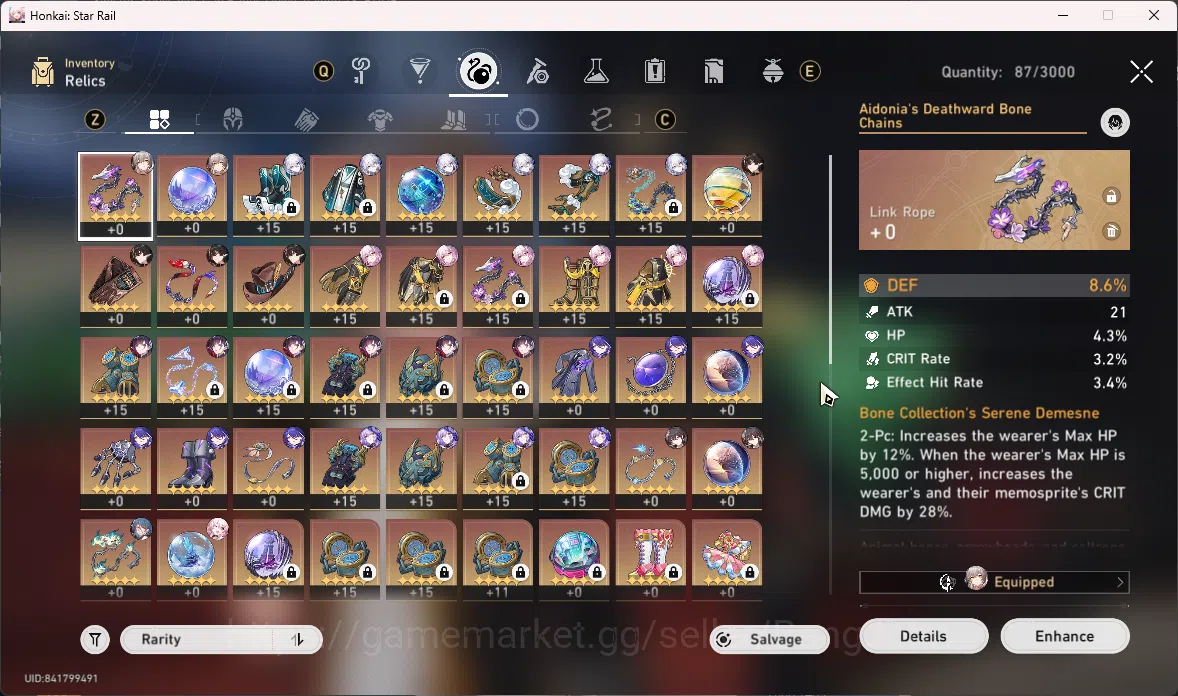 Honkai Star Rail Accounts ASIA | TL 64 | 8 Limit | Ashveil | Hysilens | Blac image 6