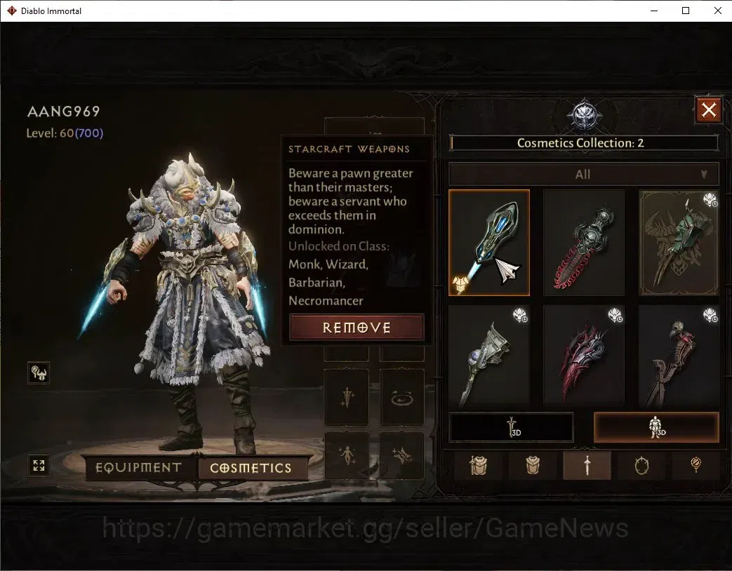 Diablo Immortal Accounts SEA-Izual|CS ON|Lv60(700)|Monk|CR 41k|Reso 510|Par image 10