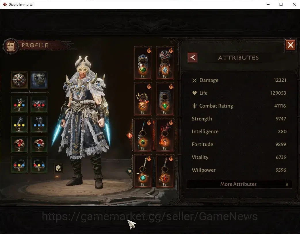 Diablo Immortal Accounts SEA-Izual|CS ON|Lv60(700)|Monk|CR 41k|Reso 510|Par image 3