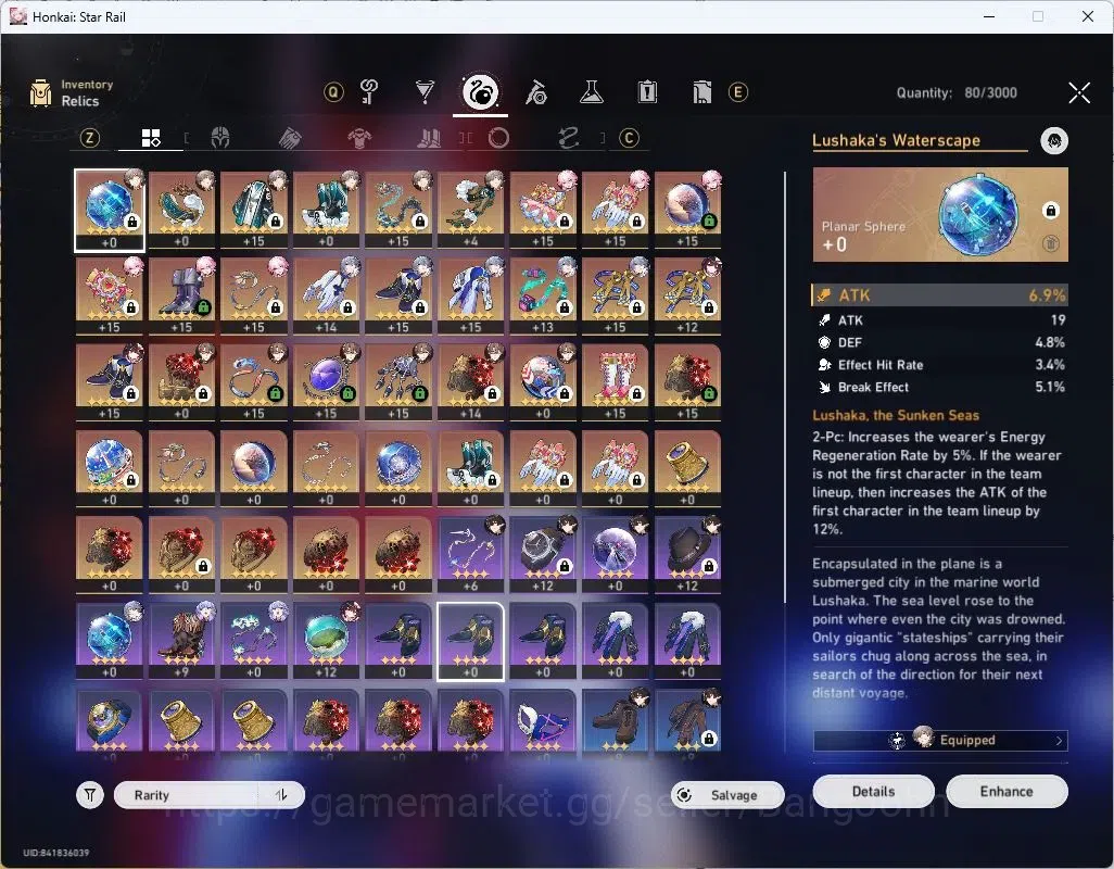 Honkai Star Rail Accounts Asia | TL53|8 Lim: Evanescia Lv70, Sparkle Lv60, D image 15