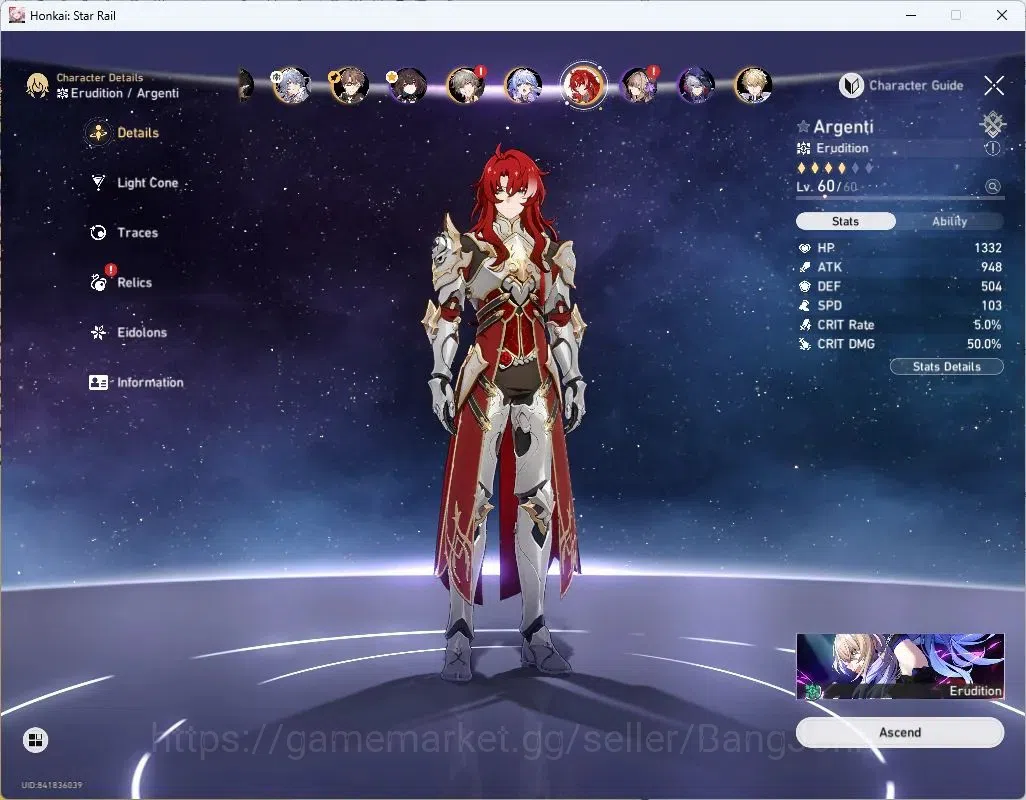 Honkai Star Rail Accounts Asia | TL53|8 Lim: Evanescia Lv70, Sparkle Lv60, D image 9