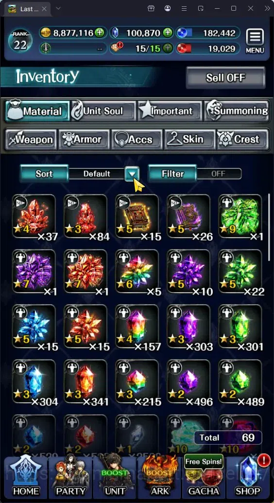 Last Cloudia Accounts GLOBAL|Rank 22|100K Crystal| Top Tier Unit (Telest image 15