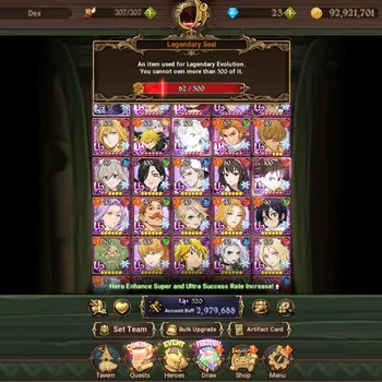 The Seven Deadly Sins: Grand Cross Accounts Endgame GLOBAL|2,9M CC|62 LS|1 LR,5 UR +Manny Collab|Milim