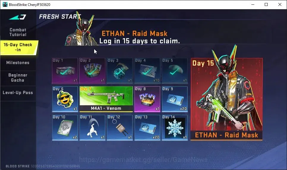 Blood Strike Accounts ASIA|Starter|Melee ULTRA Talon Knife-Sactum|Legend image 9