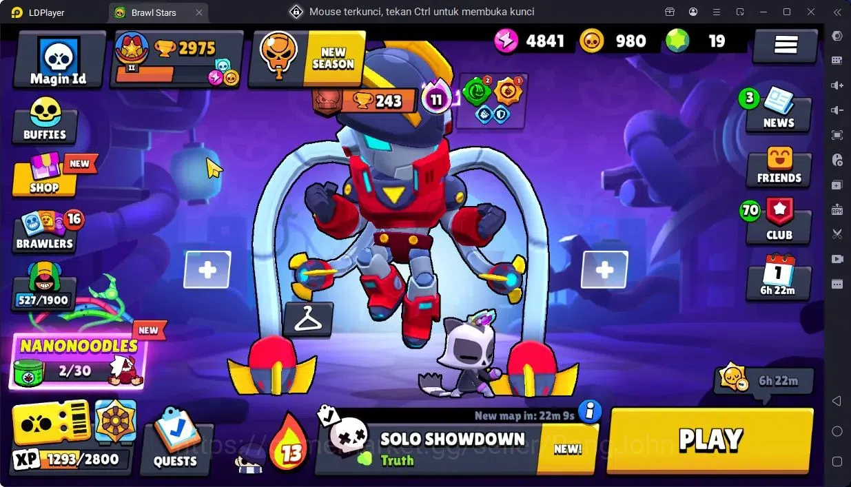 Brawl Stars Accounts Trophy 2875|29Brawler|6Max(5HC Shely,Nita,Brock,Stu,Edgar)|1HC,2Legend,5Mythic,4Epic 1
